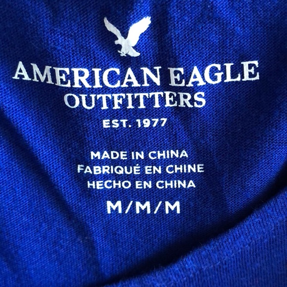 American Eagle “best is yet to come” blue tank, Md - Picture 3 of 4